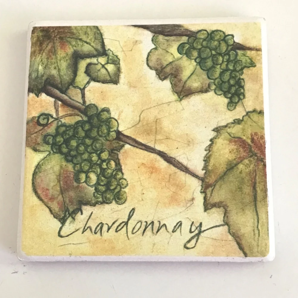 Coasters Wine Themed Wine Country Merlot Zinfandel Chardonnay Pinot NEW